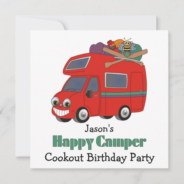 Happy Camper....! Invitation (Front)
