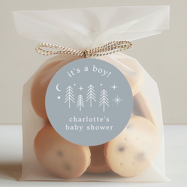 Happy Camper It's a Boy Classic Round Sticker (Creator Uploaded)