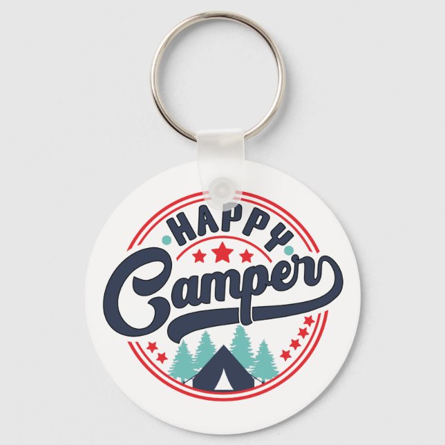 Happy Camper Keychain (Front)