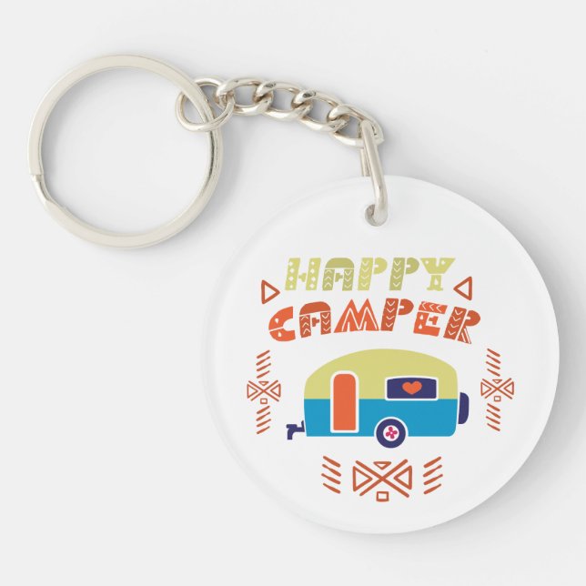 Happy Camper Keychain (Front)