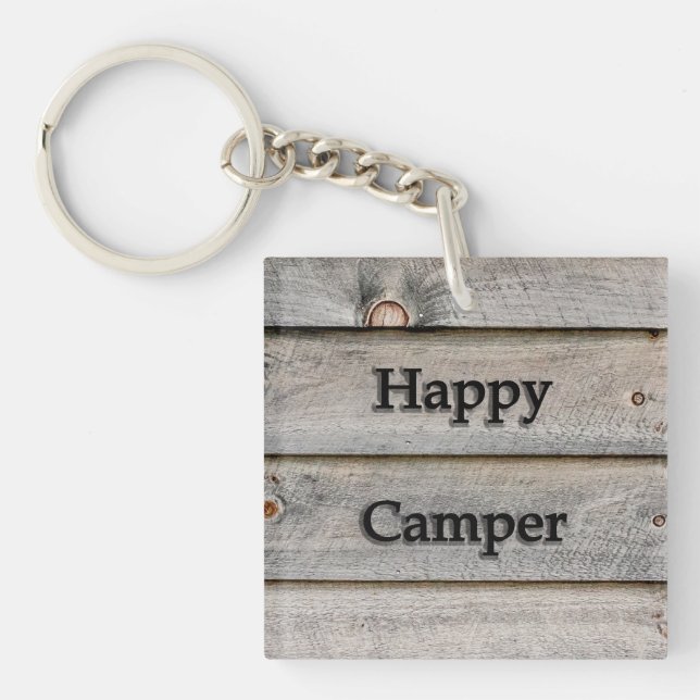 Happy Camper Keychain (Front)