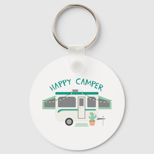 Happy Camper Keychain (Front)