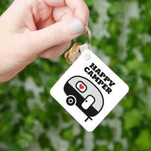Happy Camper keychain for RV trailer home