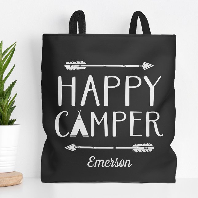 Happy Camper Kids Monogrammed Tote Bag (Creator Uploaded)