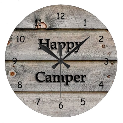 Happy Camper Large Clock