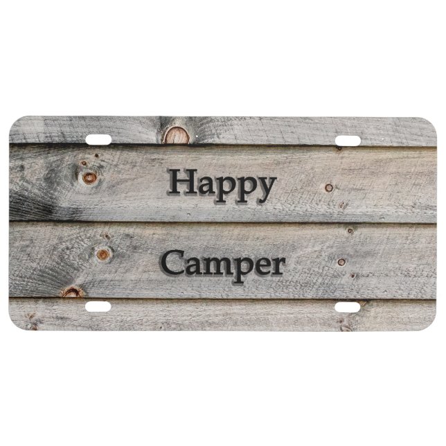 Happy Camper License Plate (Front)