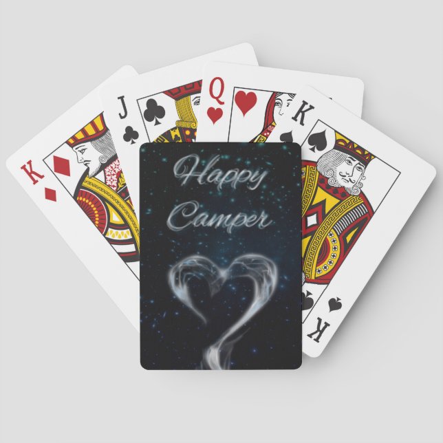 happy camper love smoke poker cards (Back)
