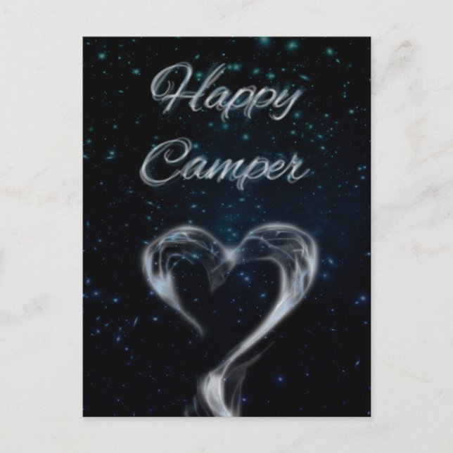 happy camper love smoke postcard (Front)