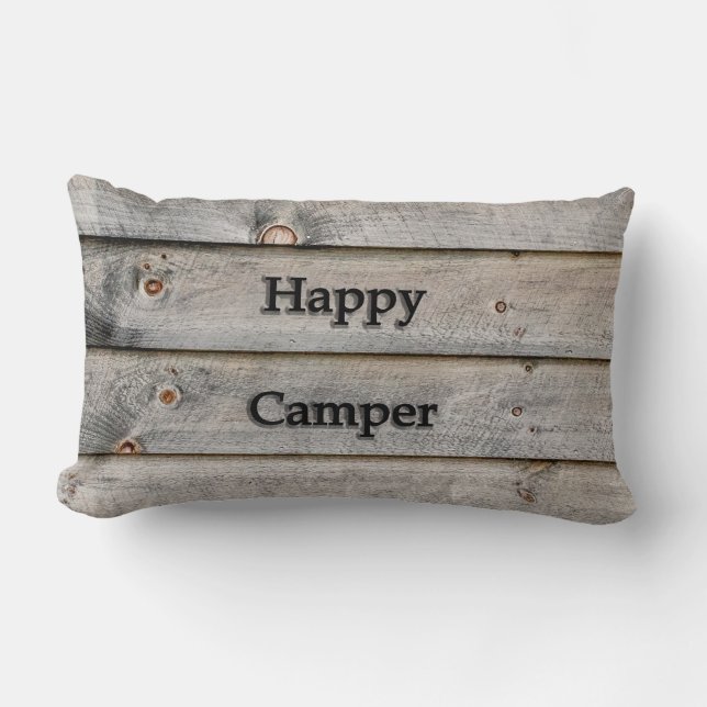 Happy Camper Lumbar Pillow (Front)