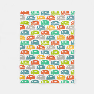 Happy Camper Modern Camper Blanket Brights