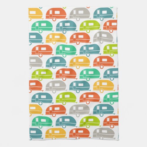 Happy Camper  Modern Camper Decor Brights Towel