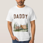 Happy Camper Mountain Forest Bear Birthday Daddy T-Shirt<br><div class="desc">Happy Camper Mountain Forest Bear Birthday Daddy T-Shirt</div>