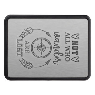 Happy Camper Not All Who Wander Are Lost Hitch Cover