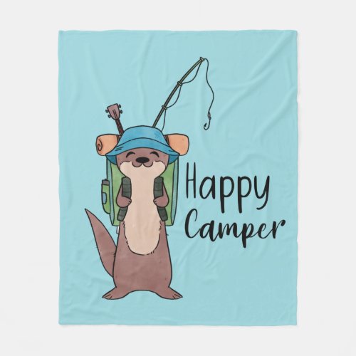 Happy Camper Outdoor Otter Baby Blanket