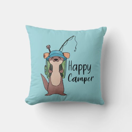 Happy Camper Outdoor Otter Baby Blanket Pillow Cas
