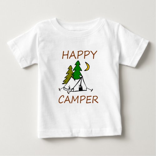 Happy Camper Outdoors Baby T_Shirt