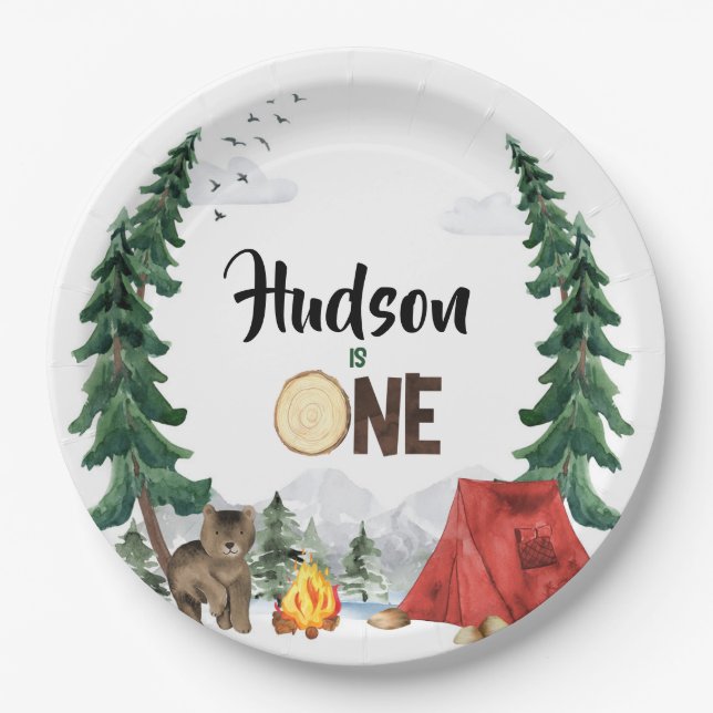 Happy Camper Paper Plates (Front)