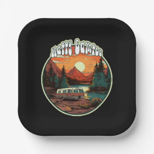 Happy Camper Paper Plates