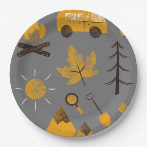 Happy Camper Party Paper Plates