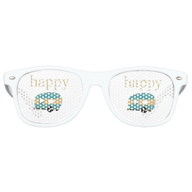 Happy Camper Personality Retro Sunglasses (Front)