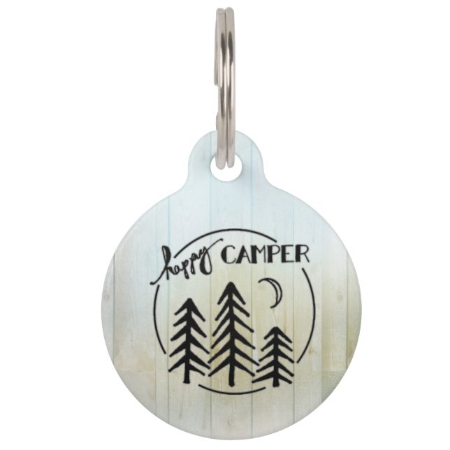 happy camper pet ID tag (Front)