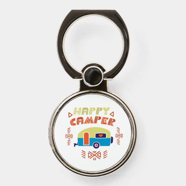 Happy Camper Phone Ring Stand (Front)