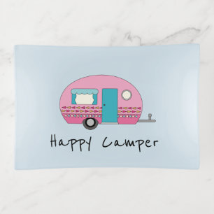 Happy Camper Pink RV Trinket Tray