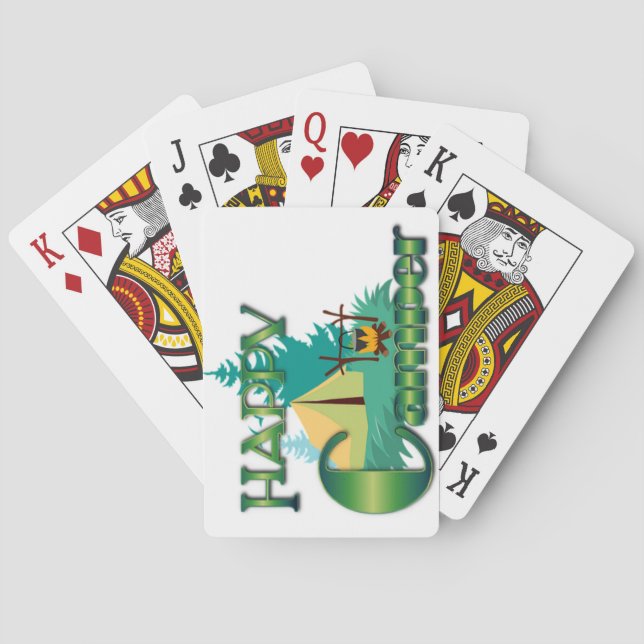 Happy Camper playing deck Poker Cards (Back)