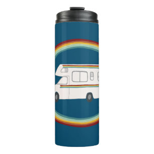 Happy Camper Rainbows RV Whimsical Motorhome RVing Thermal Tumbler