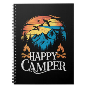 Happy Camper Retro Vintage Matching Camping Crew Notebook
