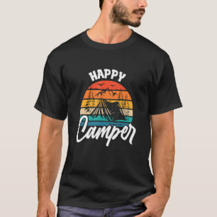 Happy Camper Retro Vintage  Matching Camping Crew T-Shirt