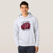 Happy Camper Rustic Red Black Buffalo Plaid Hoodie (Front Full)