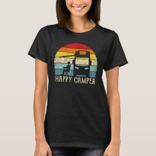 Happy Camper Rv Camping Men Women Retro Sun 70s 80 T-Shirt