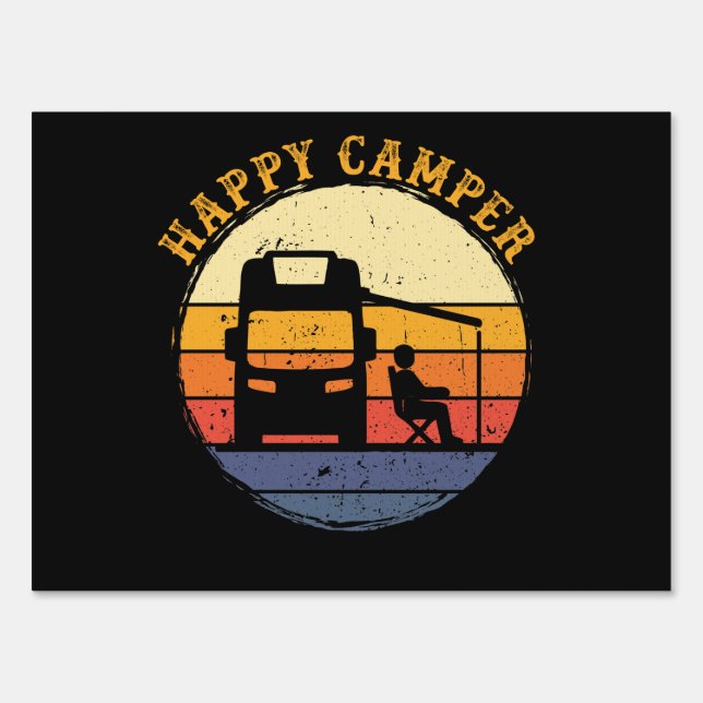 Happy Camper RV Camping Sign (Front)