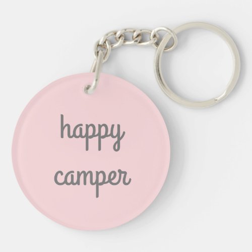 HAPPY CAMPER RV Motorhome Camper CUSTOM Keychain
