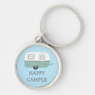 HAPPY CAMPER RV Motorhome Camping Trailer CUSTOM Keychain