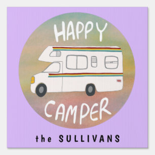 Happy Camper RVing CUSTOMIZED & SITE OCCUPIED Sign