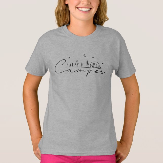 Happy Camper Silhouette T-Shirt (Front)