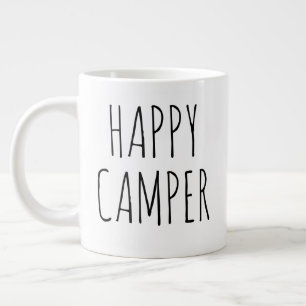 "Happy Camper" Simple Modern Farmhouse Giant Coffee Mug