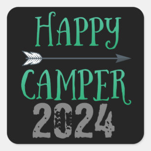 Happy Camper Square Sticker