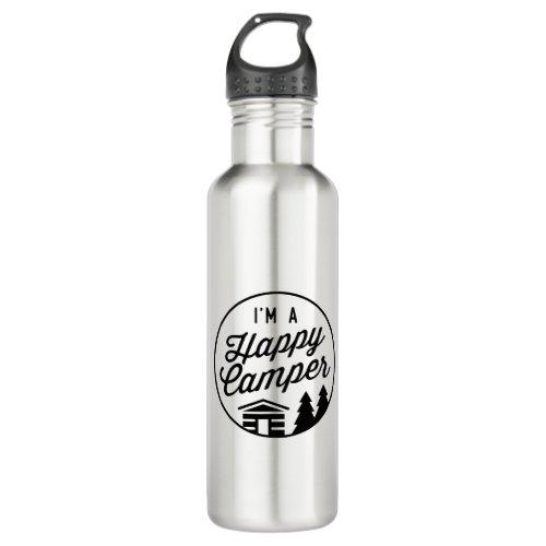 Happy Camper Stainless Steel Water Bottle