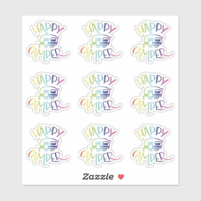 Happy Camper Sticker Pack (Sheet)