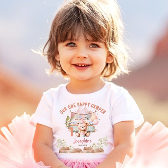 Happy Camper Summer 2nd Birthday Girl Toddler T-shirt (Happy Camper Summer 2nd Birthday Girl Toddler T-shirt)
