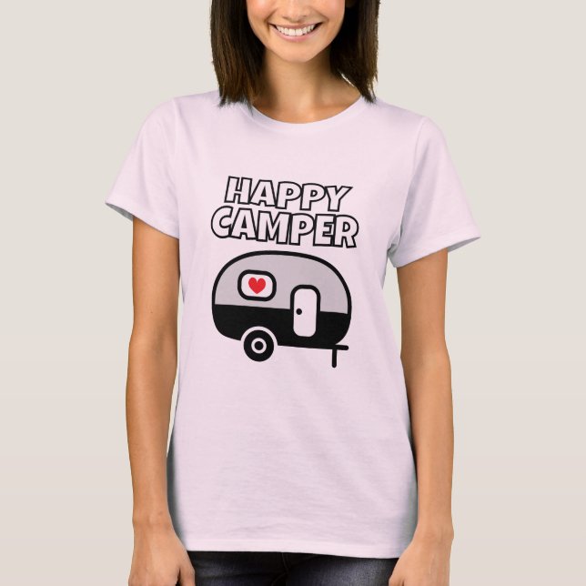 Happy Camper t shirt for camping lover (Front)