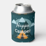 Happy Camper Tent And Mountains Can Cooler at Zazzle