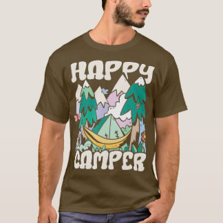 Happy Camper Tent Cool Camping  T-Shirt