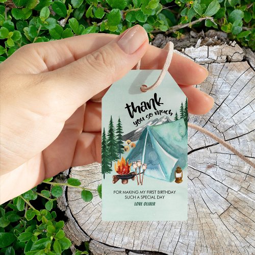 Happy Camper Thank You Camping Tent Gift Tags
