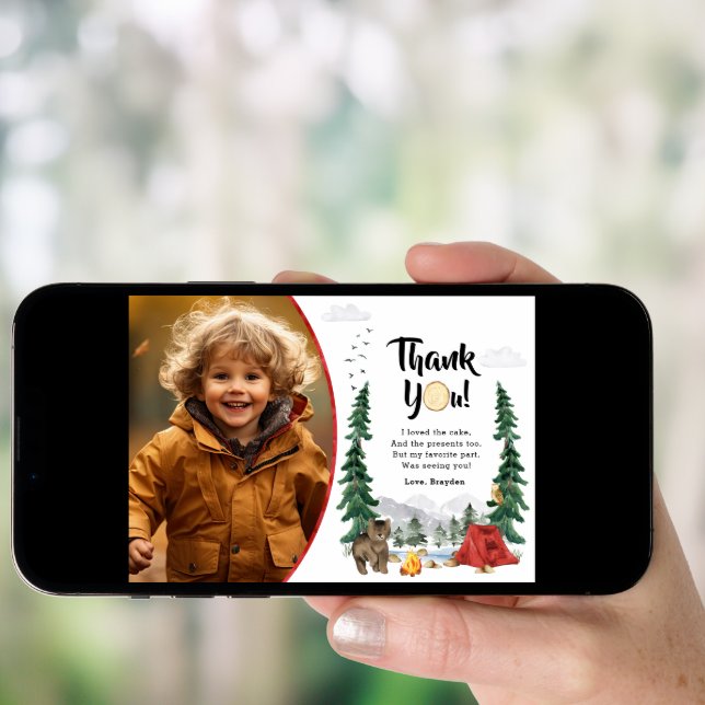 Happy Camper Thank You Card (Front Digital)