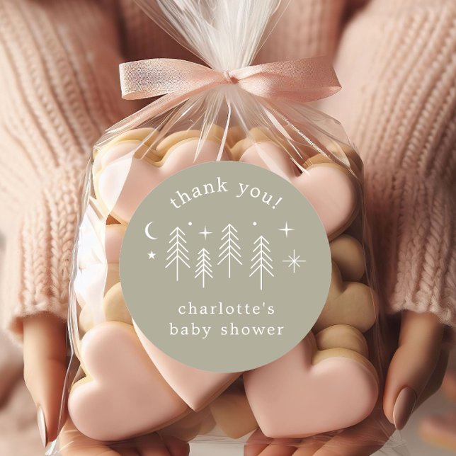 Happy Camper Thank You Classic Round Sticker (Creator Uploaded)