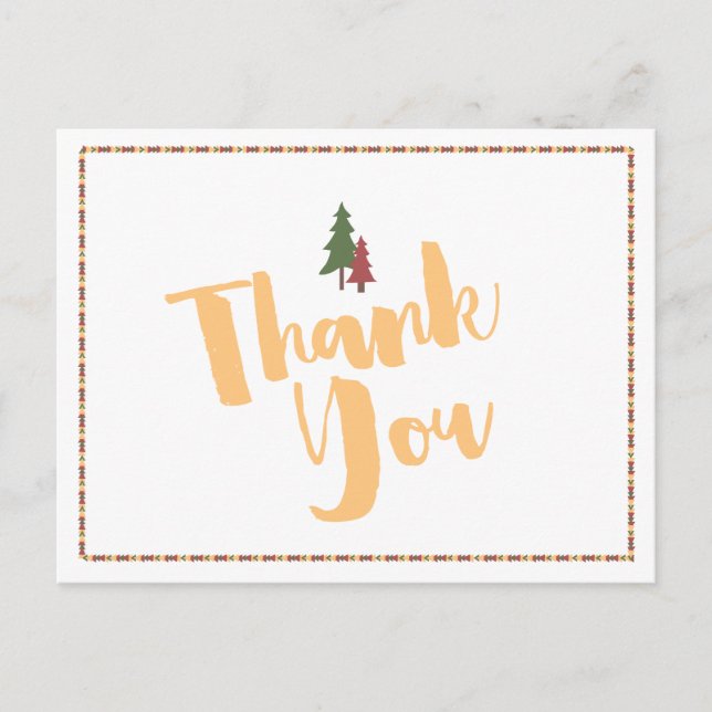 Happy Camper Thank You Postcard (Front)